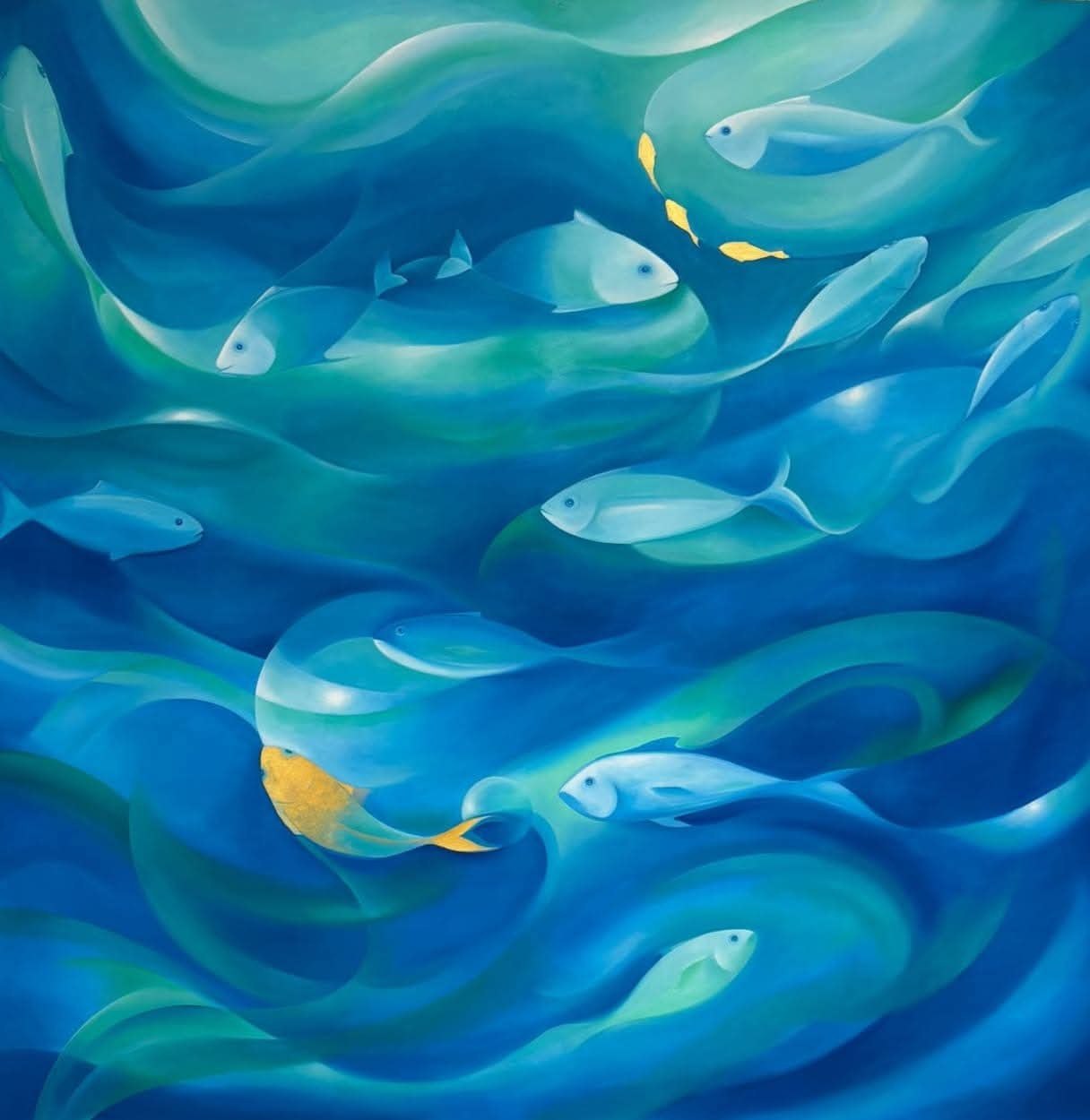Mare d'Amare 240x240 cm olio su tela