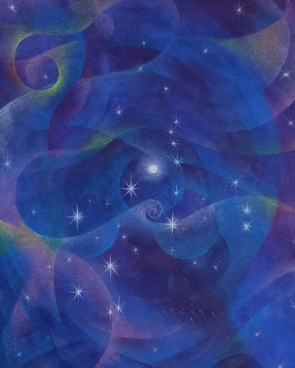 Luna nelle Pleiadi 30x20 cm